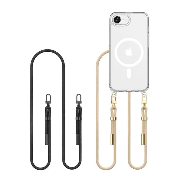 Tech-Protect FlexAir Chain MagSafe Cover til iPhone 17e/16e - Sort/Beige