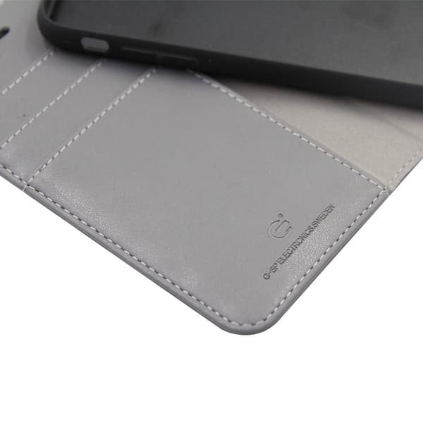 iPhone X/XS Plånboksfodral Magnet Läder med Stativ - Grå