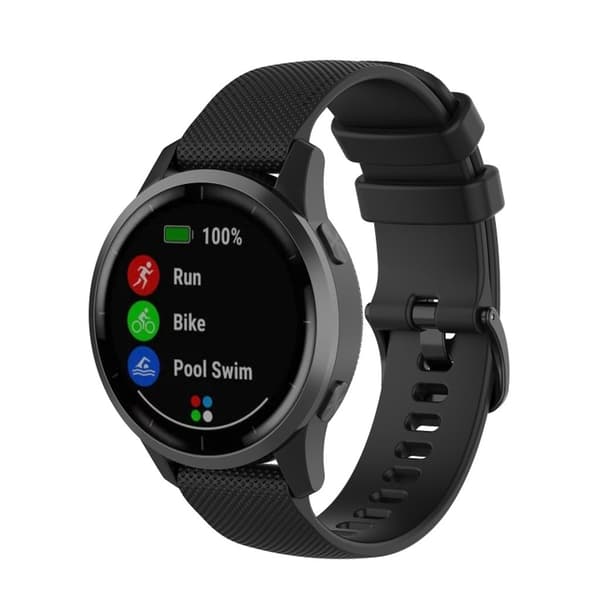 Garmin Vivoactive 4 Silikone Urrem - Sort