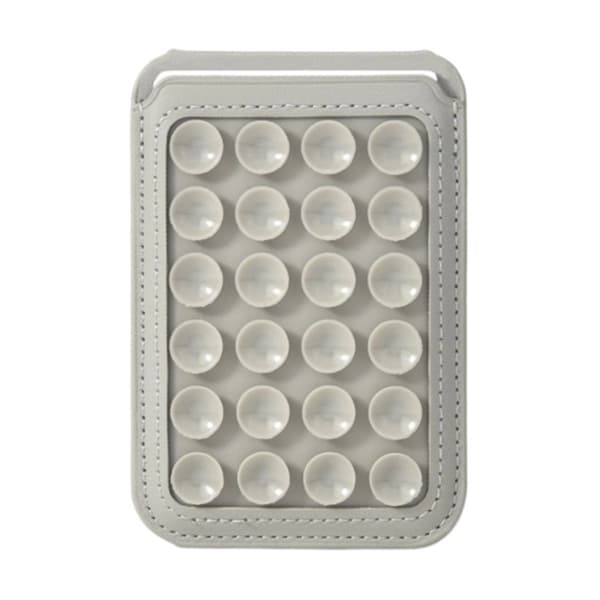 Foldable Suction Cup Phone Stand & Card Holder Gray