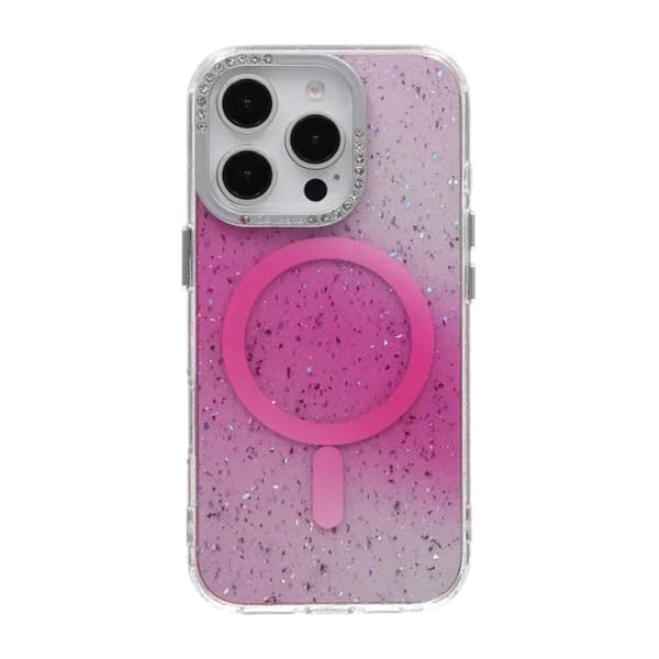 Glitter Diamond Magnetic Case - iPhone 16 Pro Max Pink