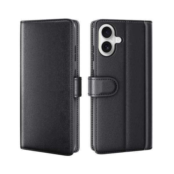 iPhone 17 lædercover – sort