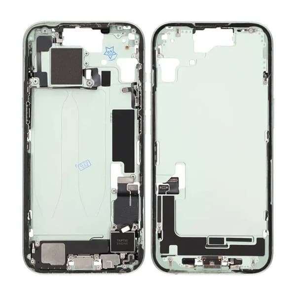Midterramme med smådele til iPhone 15 - Grøn OEM