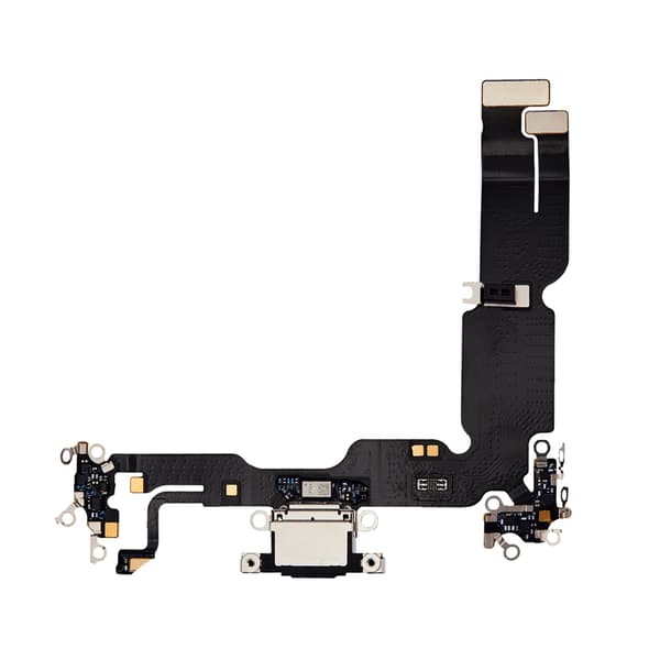 iPhone 15 Plus opladerstik med flexkabel - Sort