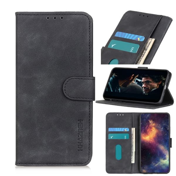 KHAZNEH Retro Wallet Cover til iPhone 12 Mini - Sort