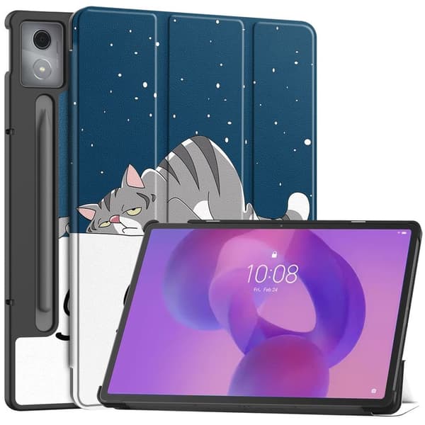 Lenovo Idea Tab Pro Mønsterprint Cover Stand - Blå