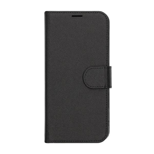 Lompakkokotelo jalustalla iPhone 17 Prolle - Musta