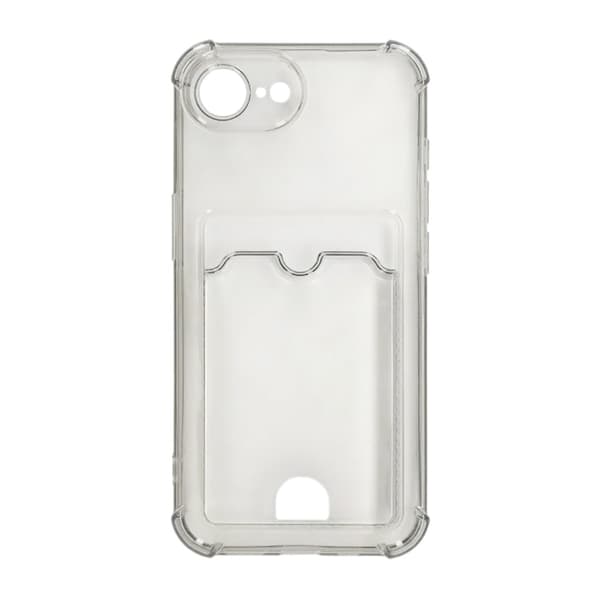 Iskunkestävä kotelo korttipidikkeellä iPhone 16e - Musta