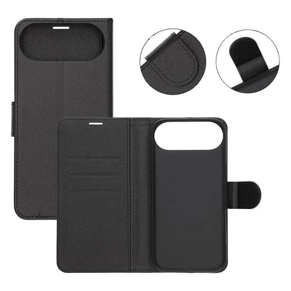 Pung etui med stander til iPhone 17 Air - Sort