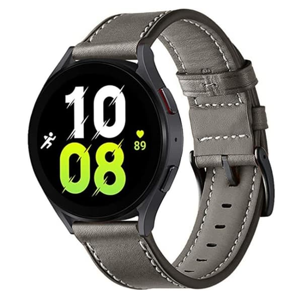 Garmin Forerunner 265 / 255 / Vivoactive 4 / Venu 2 Læder Urrem - Grå