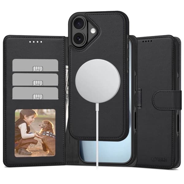 Tech-Protect MagSafe Wallet Cover til iPhone 17 - Mat Sort