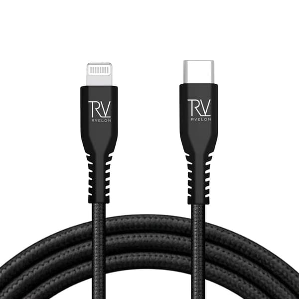 Rvelon USB-C till Lightning Kabel Flätad 1m