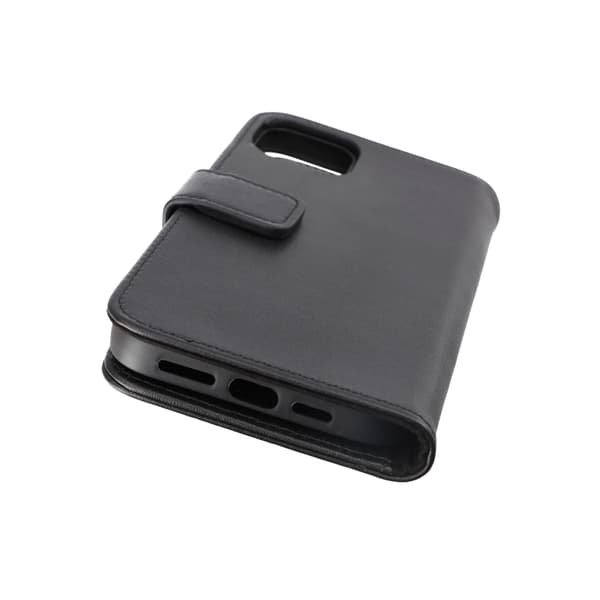 iPhone 14 Plånboksfodral Läder Rvelon - Svart