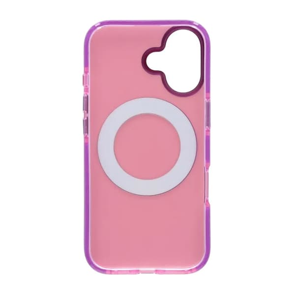 Stødsikkert cover med roterbart stativ til iPhone 17 - Rosarød