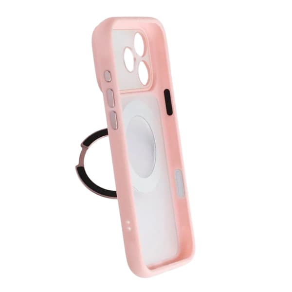 Skal med Roterbart MagSafe-Stativ för iPhone 17 Pro Max - Rosa