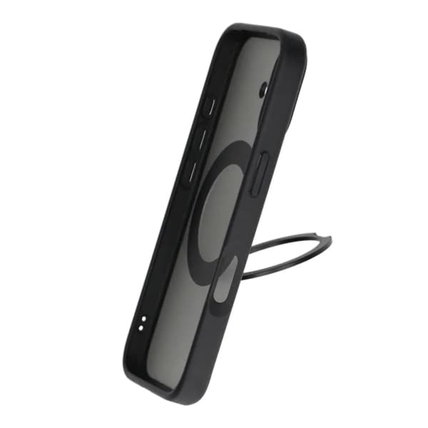 Mobilcover Roterende Magnetisk Stativ til iPhone 17 - Sort
