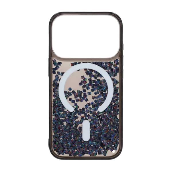 Diamond Quicksand Magnetisk Cover Til iPhone 17 Pro Sort