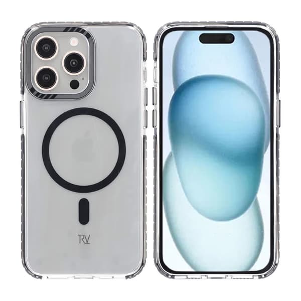 iPhone 15 Pro Max Rvelon Mobilcover Magnet Forstærket - Sort