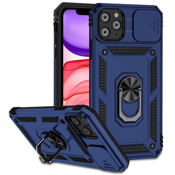 iPhone 11 Pro Cover med Ringholder - Blå