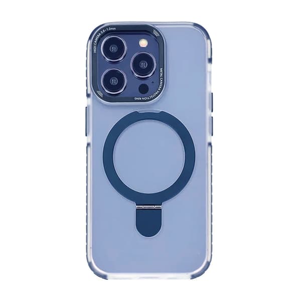 iPhone 15 Pro Max Mobilskal med Magsafe och Stativ - Blå