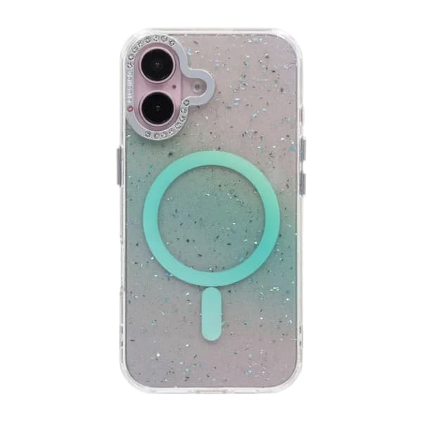 Glitter Diamond Magnetic Case - iPhone 16 Green