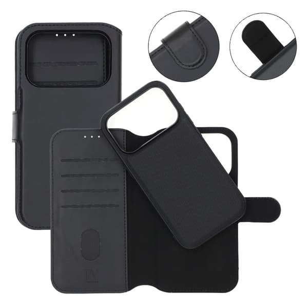 Rvelon Pung Etui Magnet til iPhone 17 Pro Max - Sort