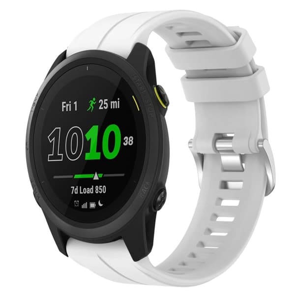 Garmin Forerunner 745 Silikone Urrem - Hvid