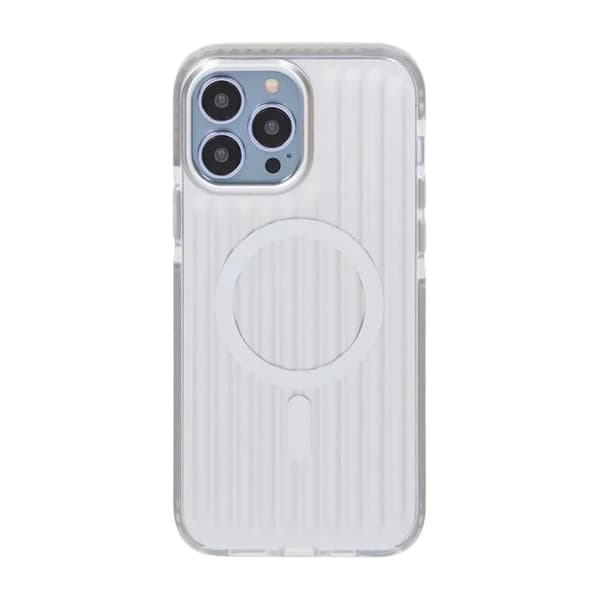 Mønstret TPU-cover til iPhone 13 Pro Max med MagSafe - Sølv