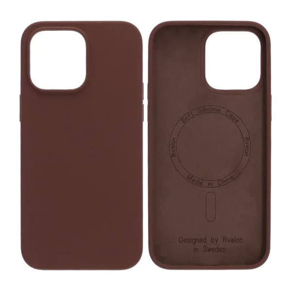 Rvelon Cover Silikone MagSafe til iPhone 14 Pro Max - Brun