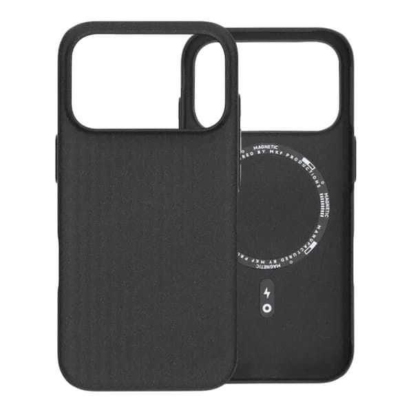 Bølget Rock Sand Magnetisk Etui - iPhone 17 Pro Max Sort