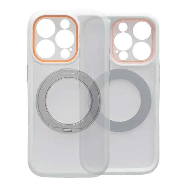 Cover med Roterbart MagSafe-Stativ til iPhone 16 Pro - Hvid