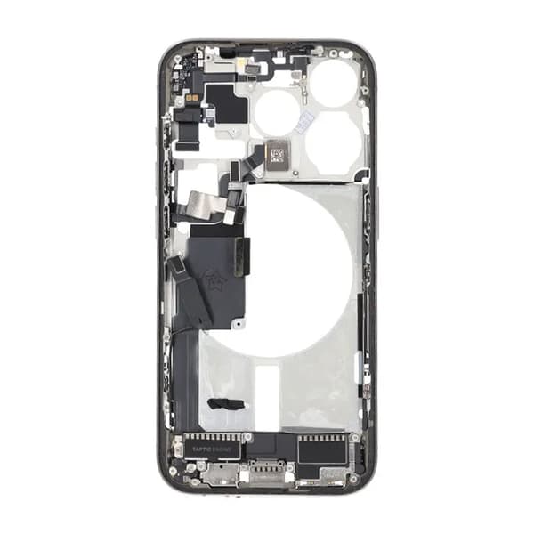 Mellemramme med smådele til iPhone 15 Pro - Naturlig Titanium OEM