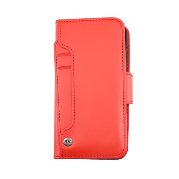 iPhone 13 Pro Plånboksfodral Extra Kortfack Rvelon - Röd