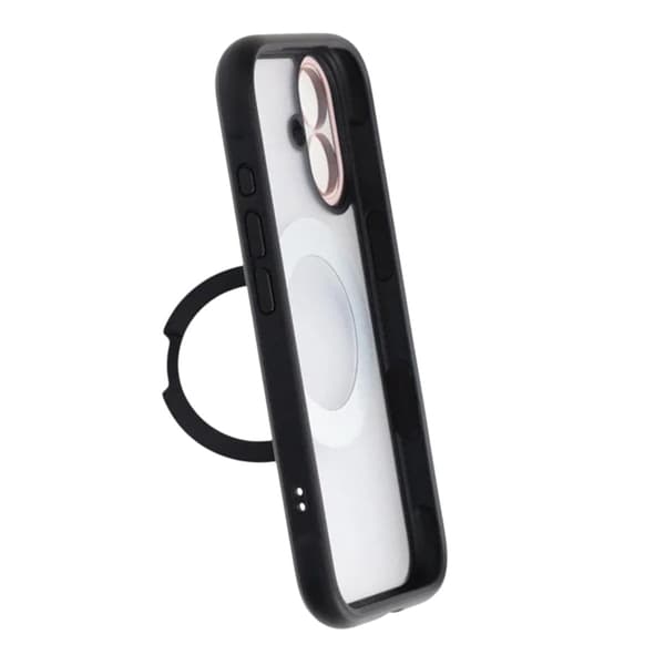 Clear Glow 360-degree Rotating MagSafe Stand Case For iPhone 17 Black