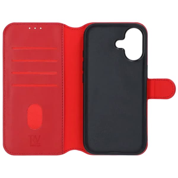 Rvelon Plånboksfodral Magnet för iPhone 17 - Röd