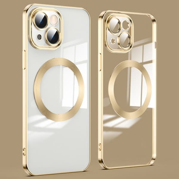 iPhone 14 MagSafe-skal med linsskydd - Guld