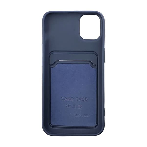 iPhone 11 Silikonskal med Korthållare - Blå