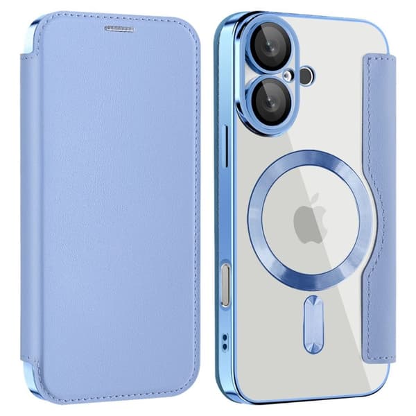 iPhone 16 Skal med kortfack - Ljusblå