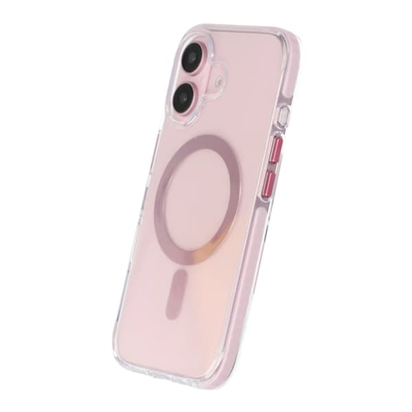 iPhone 16 Mobilcover Magnet Dobbelt Beskyttelse - Pink
