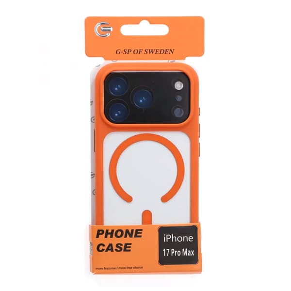 Cover til iPhone 17 Pro Max - MagSafe og kamerabeskyttelse - Orange