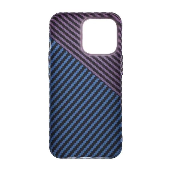 iPhone 15 Pro Max Mobilskal i Kolfiber - Lila/Blå