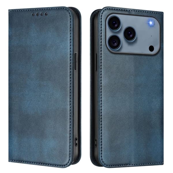 iPhone 18 Pro Max/17 Pro Max Pungcover PU-læder RFID-blokering - Blå