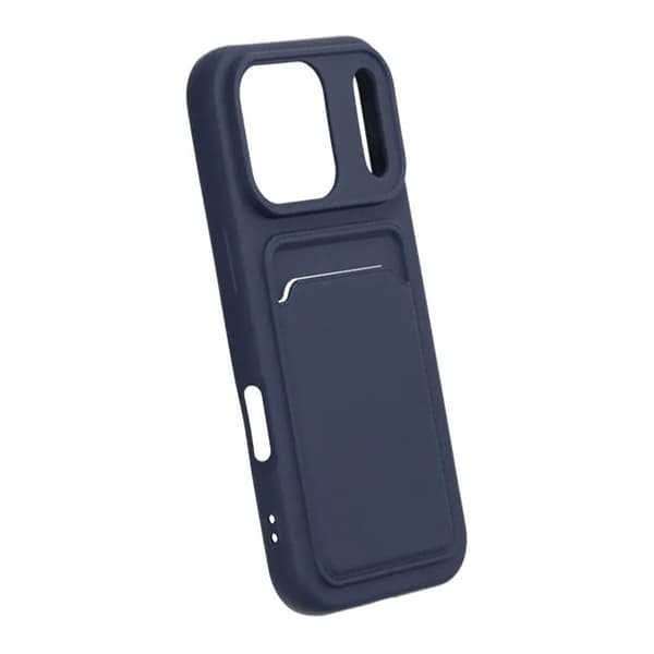Mobilskal Silikon med Korthållare för iPhone 17 Pro - Blå