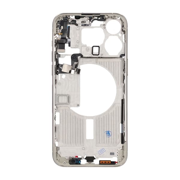 iPhone 15 Pro Max Mittenram med smådelar OEM - Titanvit