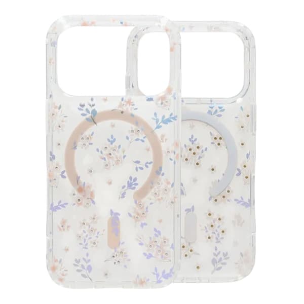 Indgraveret blomstret MagSafe-cover til iPhone 17 Pro Max - Rosa