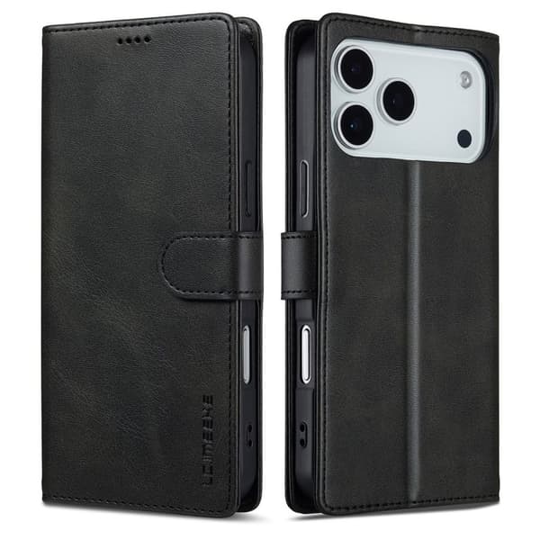 LC.IMEEKE iPhone 17 Pro Wallet Cover med stativ - Sort