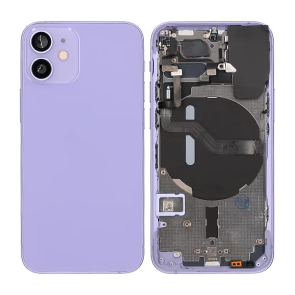 iPhone 12 Mini Bagcover Komplet Med Smådele - Lilla
