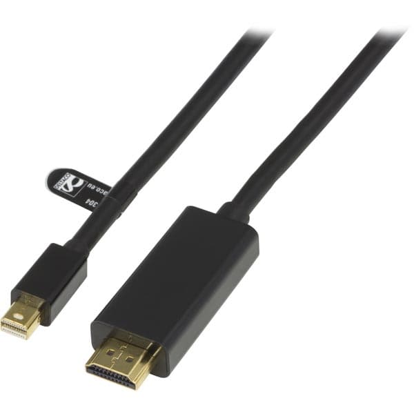DELTACO mini DisplayPort–HDMI-näyttökaapeli