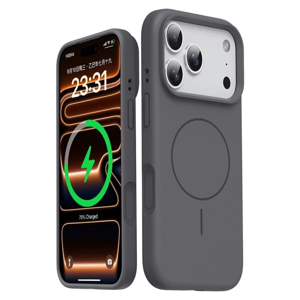 iPhone 18 Pro/17 Pro MagSafe -silikonikuori - Harmaa