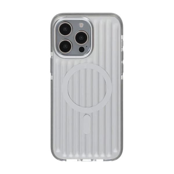 Mønstret TPU-cover til iPhone 15 Pro Max med MagSafe - Sølv